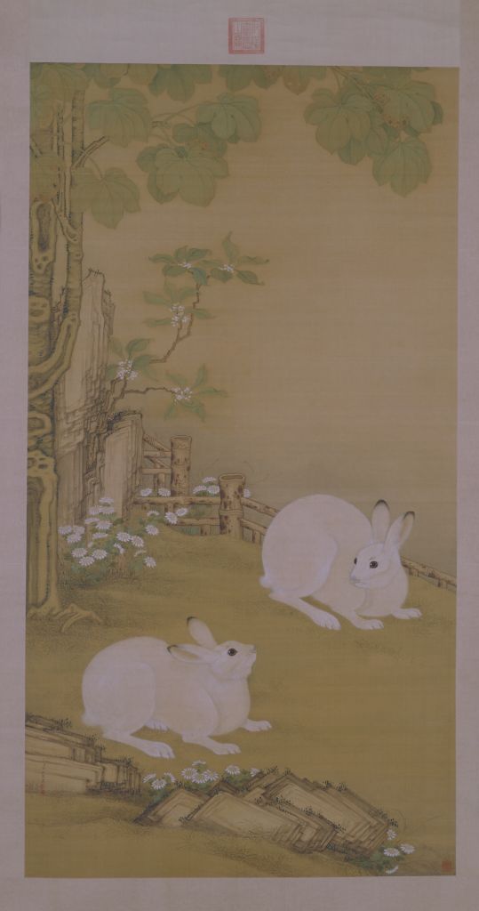 图片[1]-Cold wutong Double Rabbit Chart Axis-China Archive